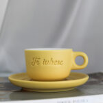 Ceasca Double Espresso Te iubesc _ Galben