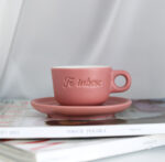 Ceasca Double Espresso Te iubesc _ Roz pudra