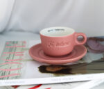 Ceasca Double Espresso Te iubesc _ Roz pudra