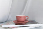 Ceasca Double Espresso Te iubesc _ Roz pudra
