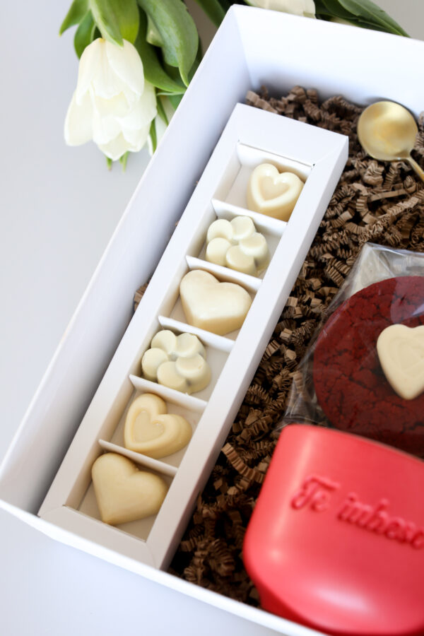 GiftBox Be my Valentine (ceasca alb, verde sau maro)