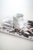 Pahar ceramic alb- design minimalist